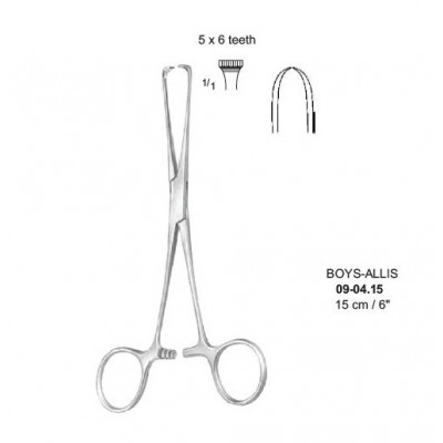  ALLIS-BOYS tissue holding forceps